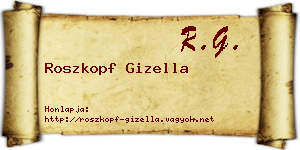 Roszkopf Gizella névjegykártya